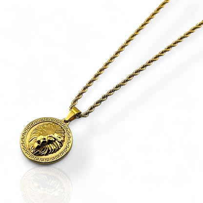 Lion Coin Pendant (Gold)