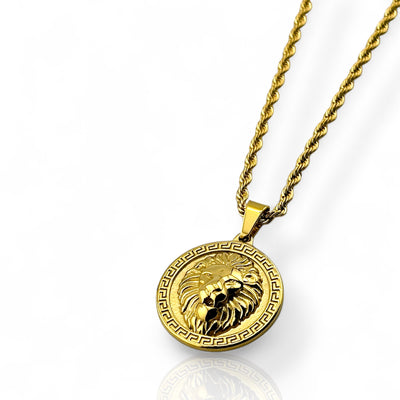 Lion Coin Pendant (Gold)