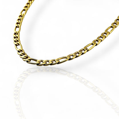 Figaro Gold 7mm Chain