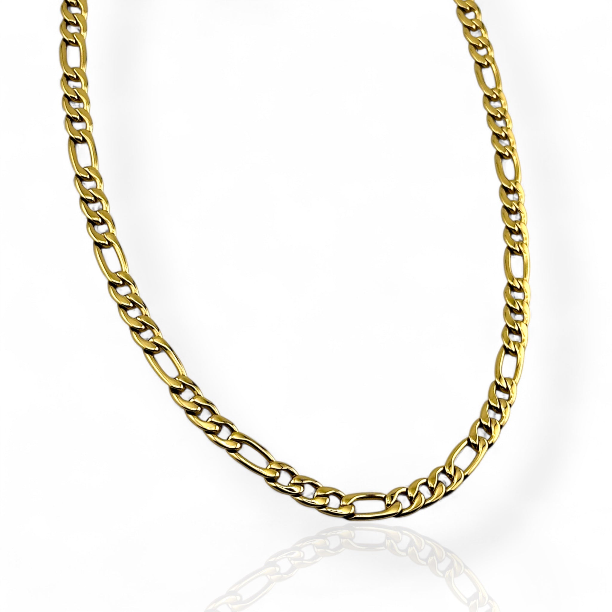 Figaro Gold 7mm Chain
