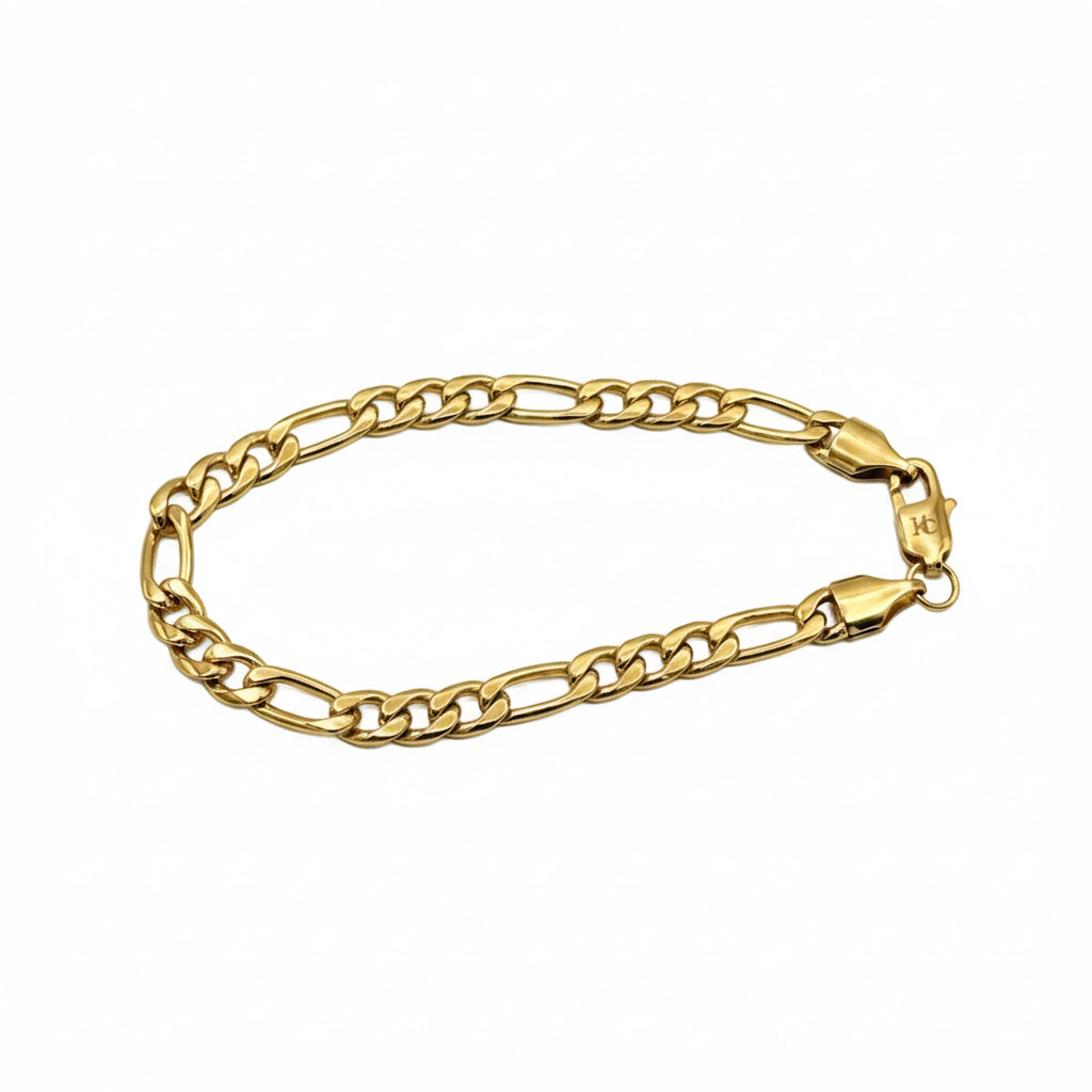 Figaro Gold 5mm Bracelet