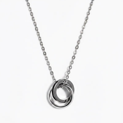Interlocking Circles Pendant (Silver)